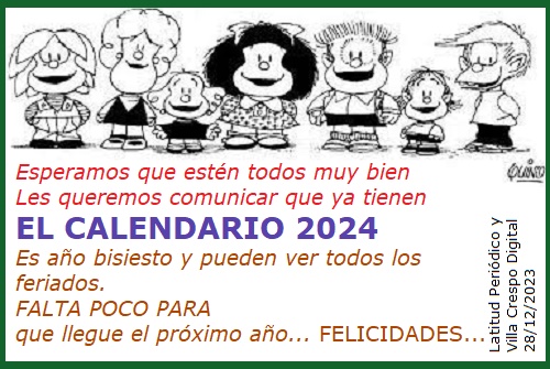 MAFALDA Y SUS AMIGOS CALENDARIO